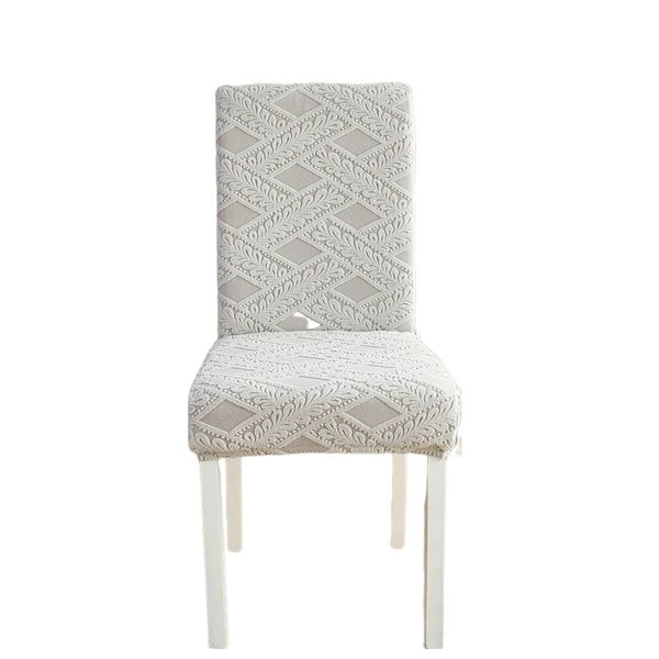 Anyseat Light Grey Knitted Veins Elastic Chair Cover for Dining Room