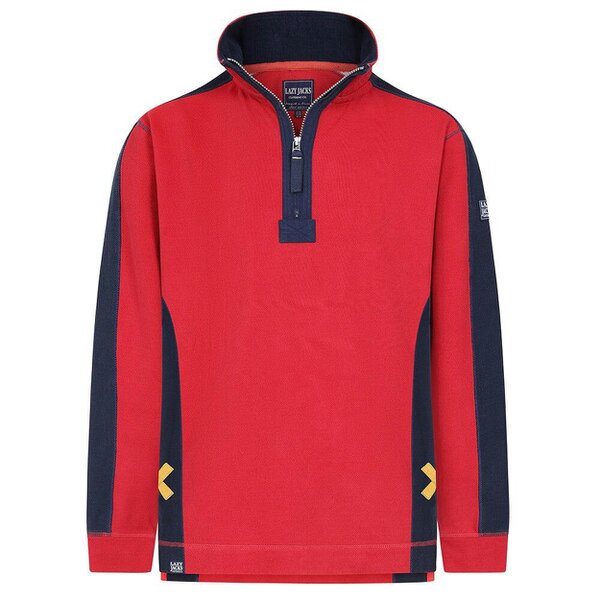 Lazy Jacks LJ705 - Pique Panel Sweatshirt - Red