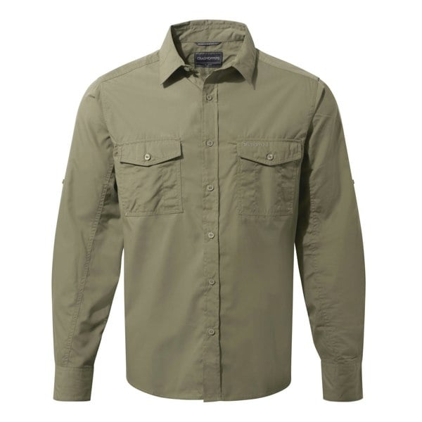 Craghoppers Mens Kiwi Long-Sleeved Shirt - Pebble Grey