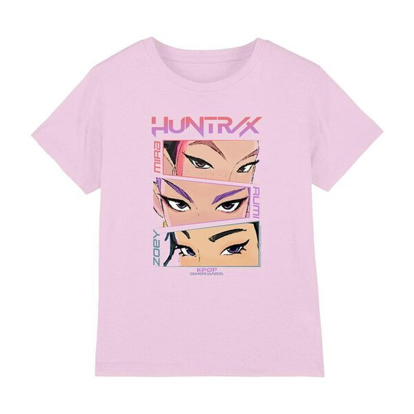 K-Pop Demon Hunters Childrens/Kids Huntrix Eyes Comic Strip T-Shirt - Pink