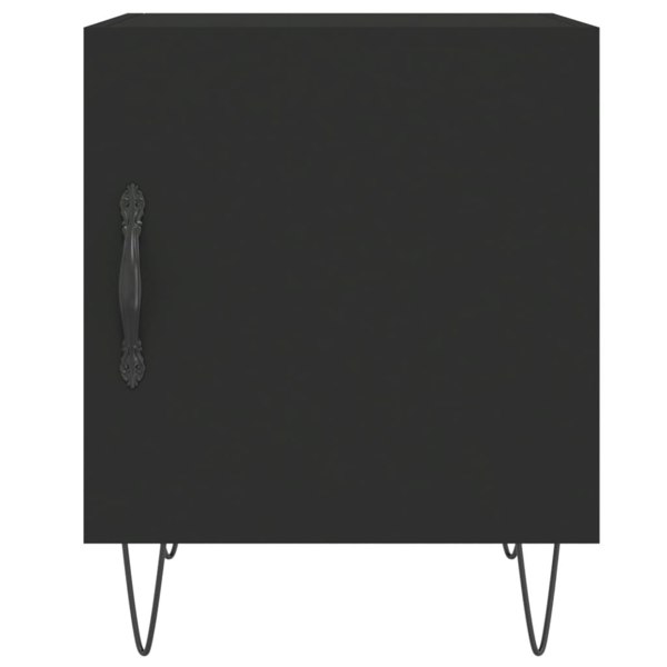 Berkfield Bedside Cabinet Black 40x40x50 cm Engineered Wood