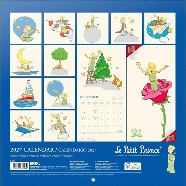 The Little Prince Calendar 2027, Wall Calendars, Month To View, History & Literature, Gift