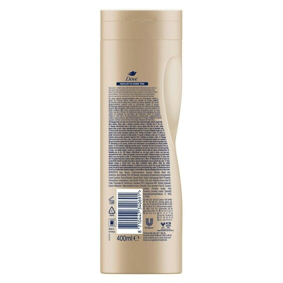 Dove Visible Glow Self-Tan Lotion Nourishing Care For Medium to Dark Skin, 400ml