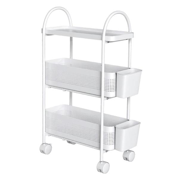 Levede Slim Stroage Trolley Cart on Wheel for Kitchen Bathroom Narrow Space Rack