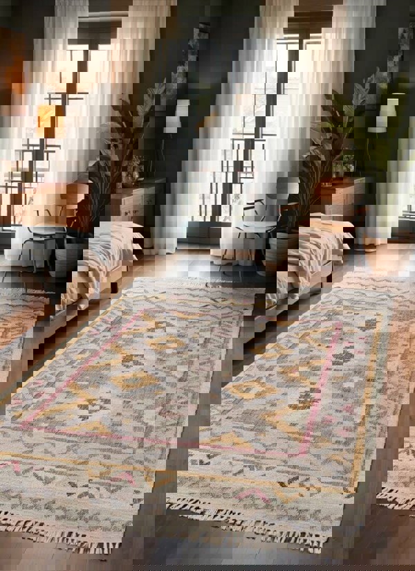 The Rugs Roya Afghan Kelim Rug – Parsa Cream Multicolour