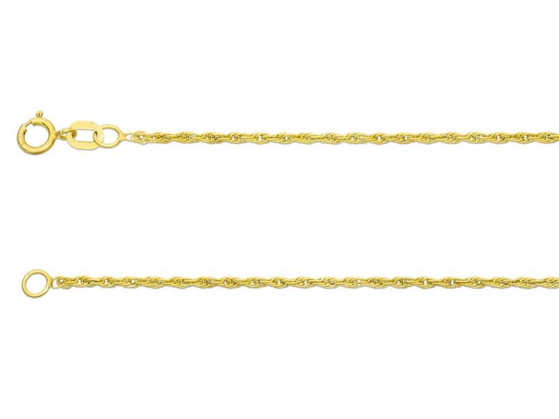 Cooksongold 9ct Yellow Gold Prince of Wales Rope Necklace Chain