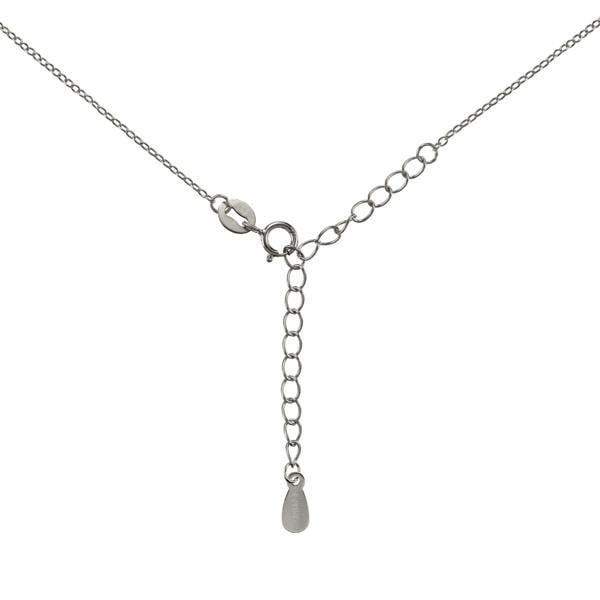Sterling Silver Infinity Necklace with Cubic Zirconia - namana.london