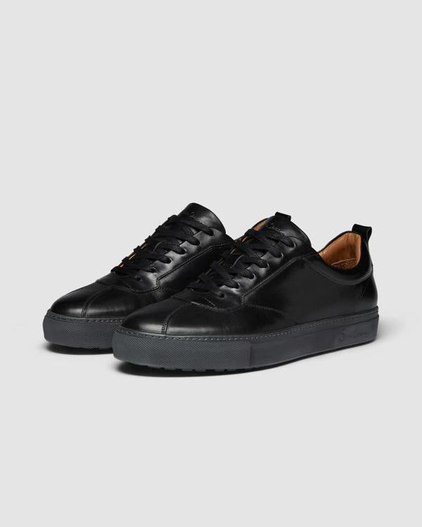 Oliver Sweeney Ermida Mens Hand Finished Calf Leather Trainers - Black | CHO | Designer Mens Trainers