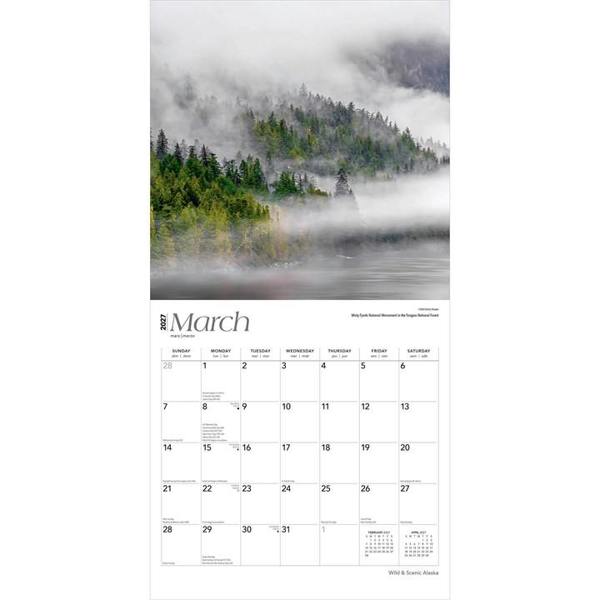 Wild & Scenic, Alaska Calendar 2027, Wall Calendars, Month To View, Travel, Gift