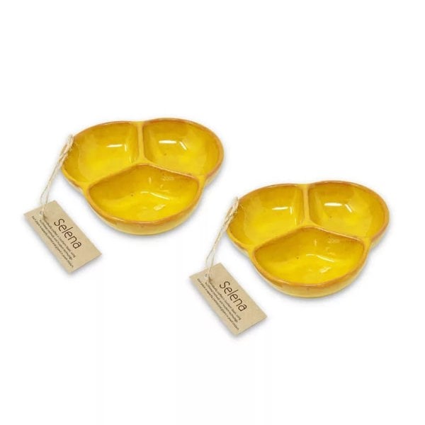 Snack Dish - Trio - Selena Dipping Dish - Yellow