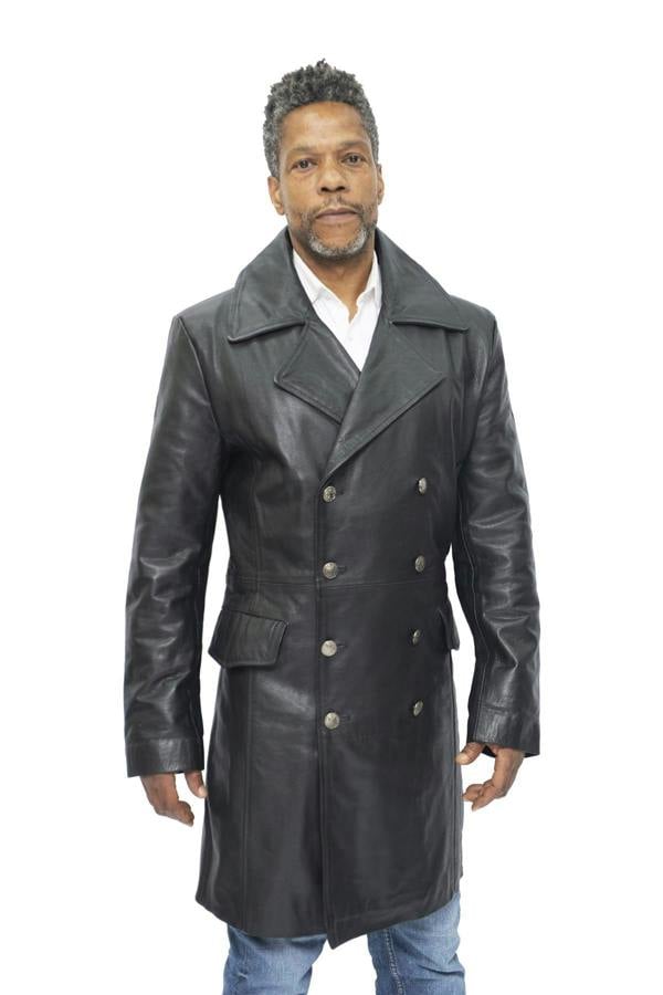 Infinity Leather Mens Cowhide Leather Peacoat-Cordoba