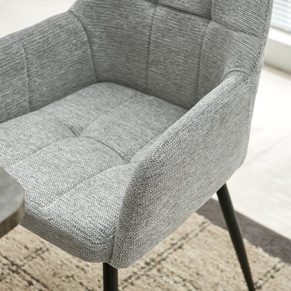 SONARA Modern Dining Chairs Set of 2 with Plush Chenille Upholstery, Ergonomic Curved Back