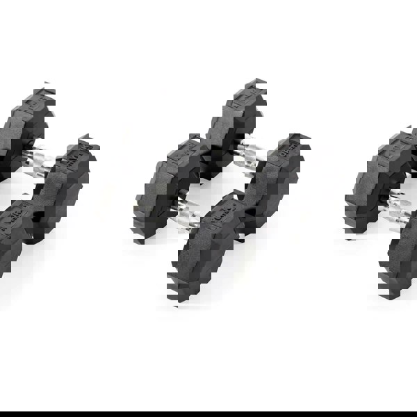 York Fitness Rubber Hex Dumbbells 2 x 10kg