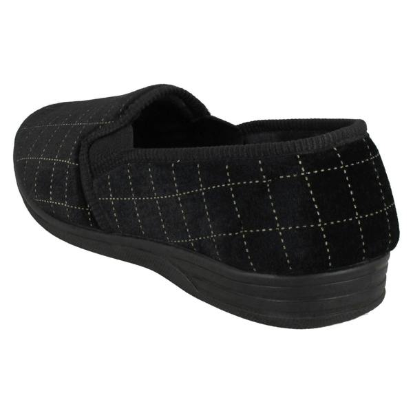 Spot On Mens Spot On Check Casual Slippers