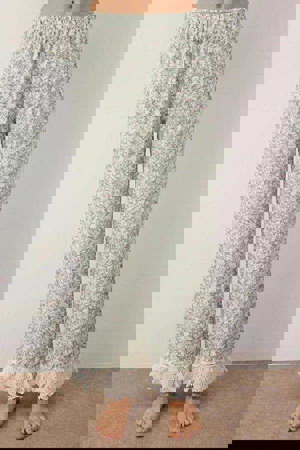 WOVCOR 2-Piece Floral Viscose Woven Pajama Set