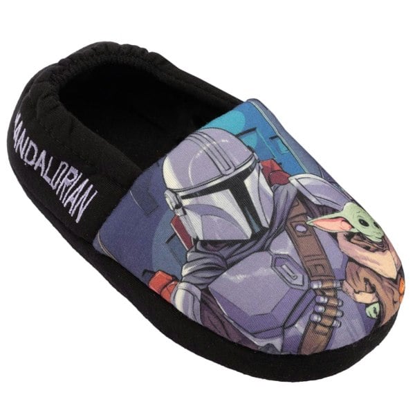 Star Wars: The Mandalorian Boys Slippers - Black/Blue