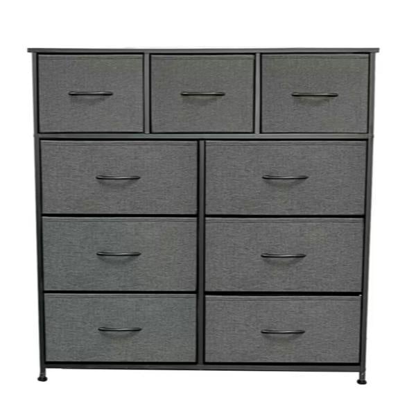 Havendro 9 Drawer Fabric Chest of Drawers Modern Bedroom Bedside Storage Dresser Organizer Unit