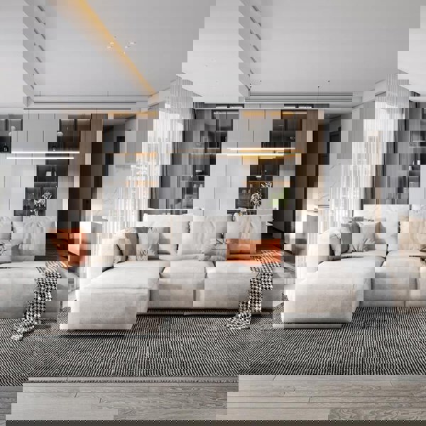 Samona Three Seater Sofa, Modular Sofa, Leathaire-Weilai Concept-Weilai Concept