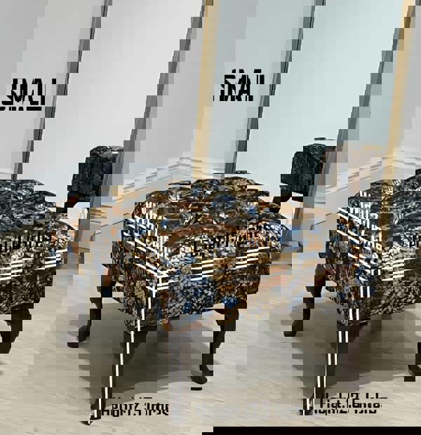 PREMIUM STAINED GLASS FOOTSTOOL | POUFFE FOOTSTOOL TABLE - ISTOOLS