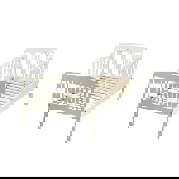 Kudlhome Jinsen Wooden Toddler Bed, White