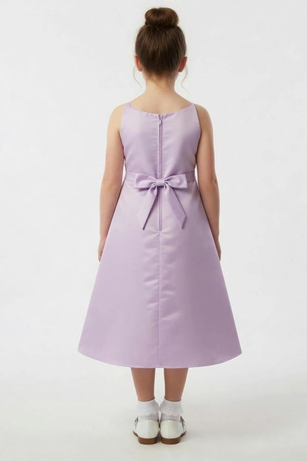 Cinda Satin Floral Party Dress