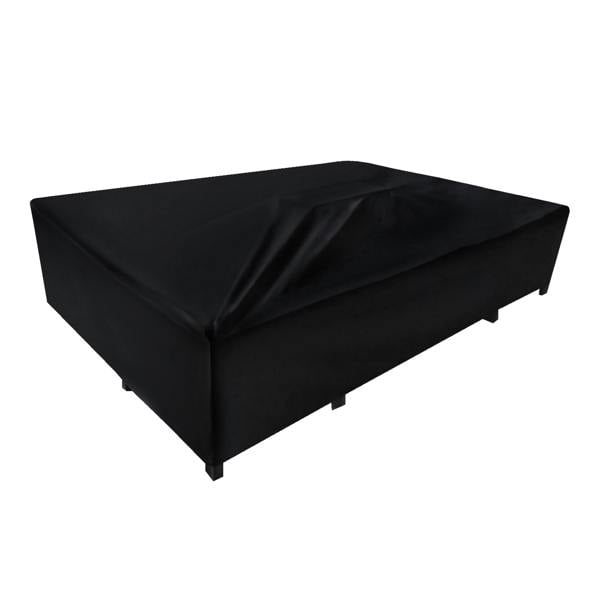 Monstershop Aluminium 7 Seater Garden Furniture Set With Fire Pit & Waterproof Cover