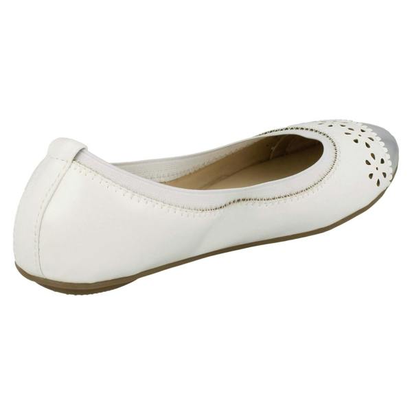 Spot On Girls Spot On Metallic Toecap Ballerina Shoes H2410