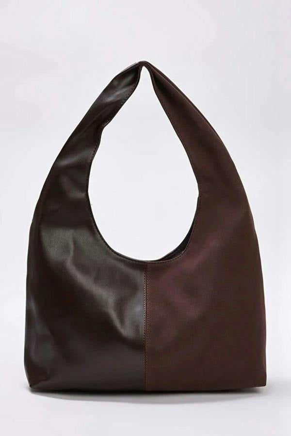 WOVCOR Contrasting Oval Women's Midi Shoulder Bag