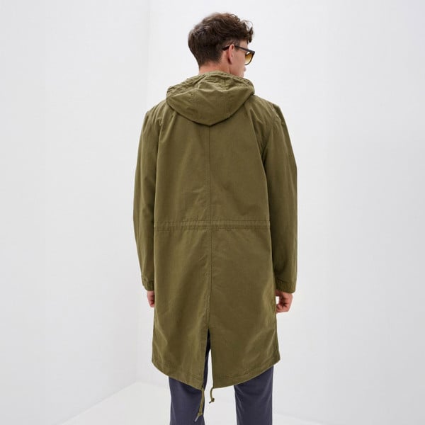 Lyle Scott Fishtail Parka Coat Green Rackhams