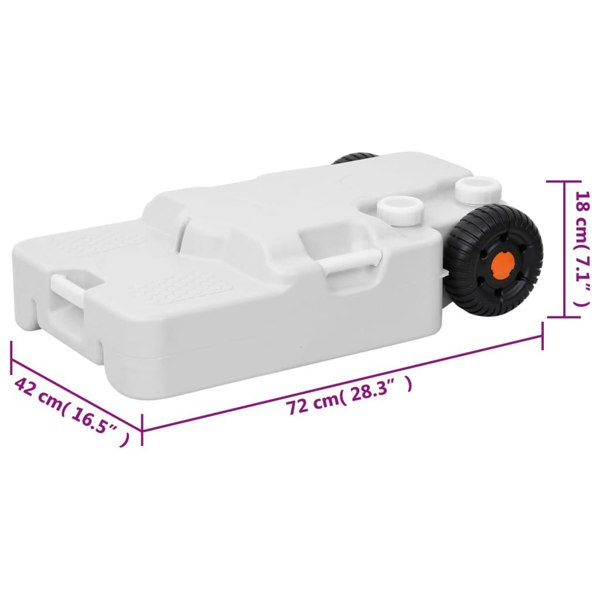 Berkfield Wheeled Water Tank for Camping 30 L Grey