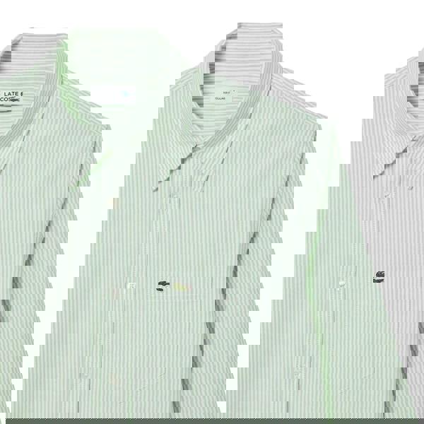 Lacoste Mens Striped Regular Shirt - White - 