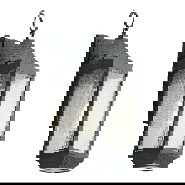 Outdoor IP44 1 Bulb Wall Light Lantern Distressed Black LED E27 60W d01817 Loops