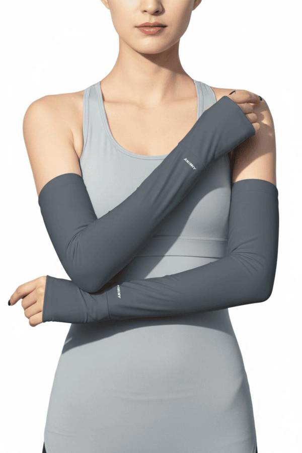Anniou Women's UV Cooling Arm Sleeves - Gray