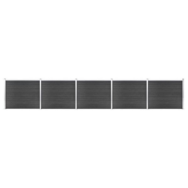 Berkfield Fence Panel Set WPC 872x146 cm Grey