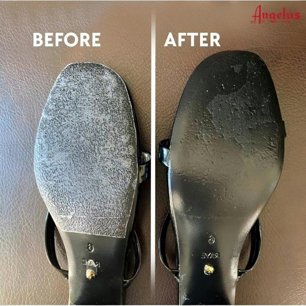 Angelus Black Walk on Sole Paint - Refinishing for Fashion Footwear 2oz