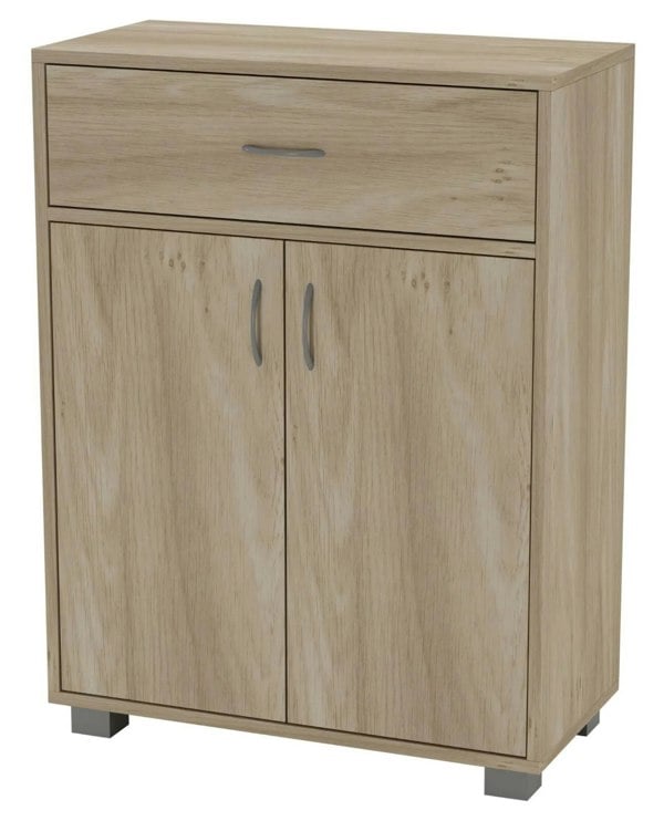 Rafaelo Mobilia Wooden Storage Cabinet Organiser With Drawer Oak