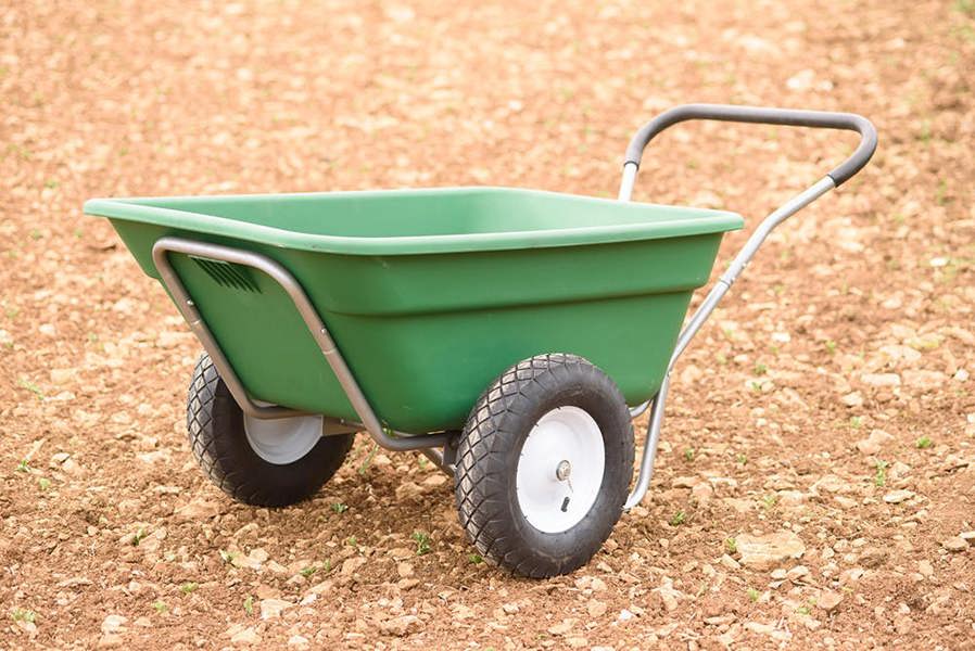 Bristol Tool Company 1894 Bristol Tool Company 200L Wheelbarrow, Extra Deep Capacity, Hard-wearing Plastic Tray with Handlebar, Green
