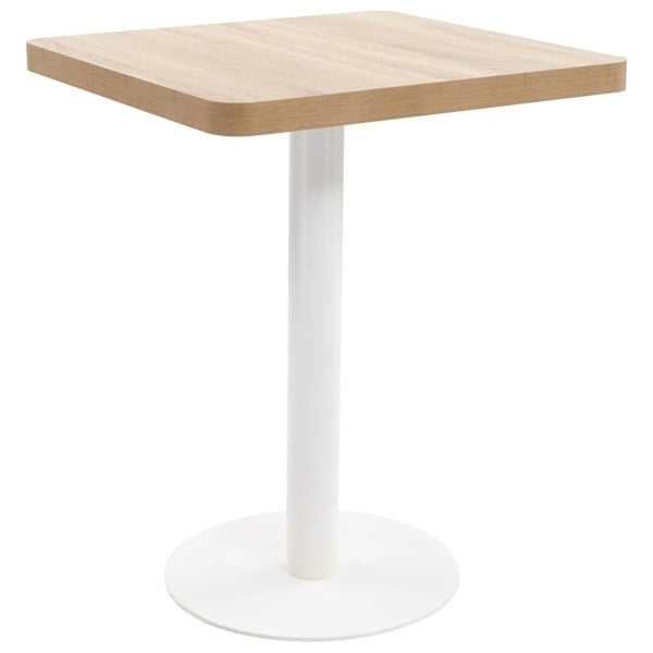 Berkfield Bistro Table Light Brown 60X60 cm MDF
