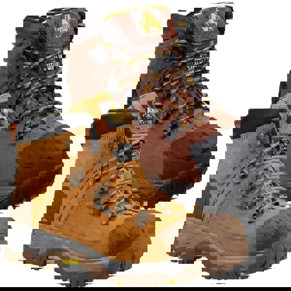 Amblers Safety Amblers FS33/39 Mens S3 Steel Toe Waterproof Safety Ankle Boots, pair of rugged men's safety boots with steel toes, waterproof design, and durable soles for industrial use.