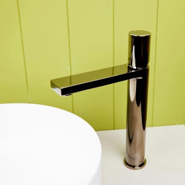 Flode Limingen | High Rise Mono Basin Mixer Tap | Polished Gun Metal
