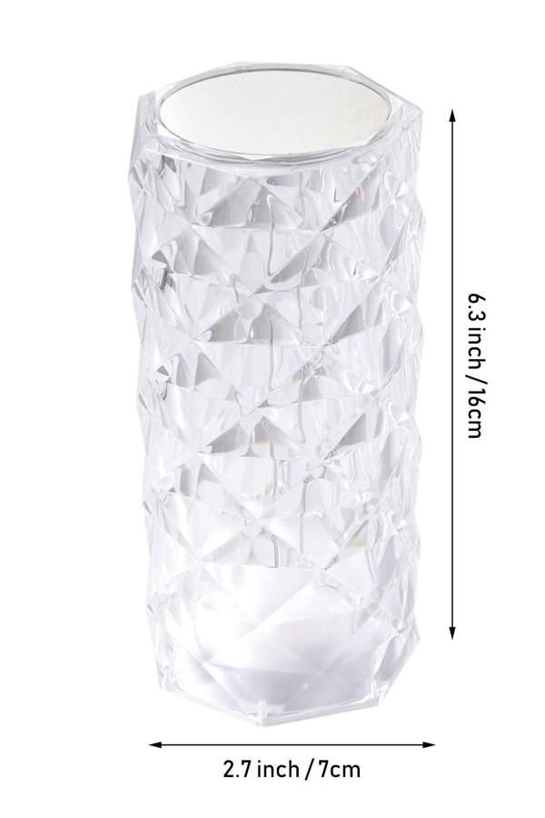 Living and Home Acrylic RGB Dimmable Table Lamp Bedside Lighting Decor with Remote Control