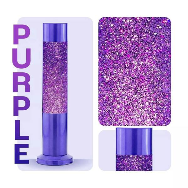 Nova Glitter Lamp Purple w/Silver Glitter