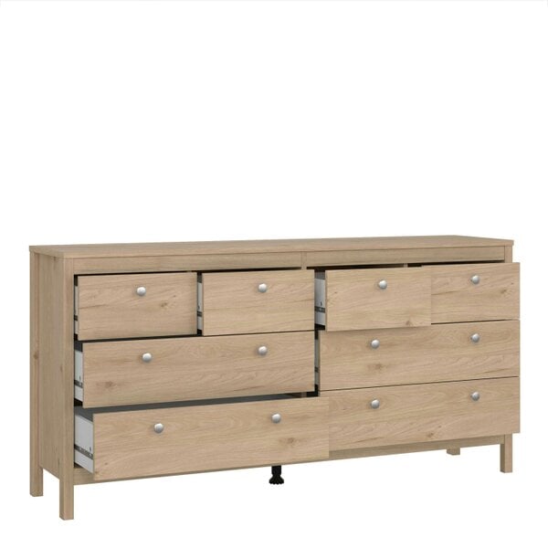 Wyld Haus Gossmere Hickory Oak Effect Chest 8 Drawers