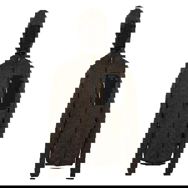 Regatta Mens Newhill Marl Full Zip Fleece Jacket - Nut Brown