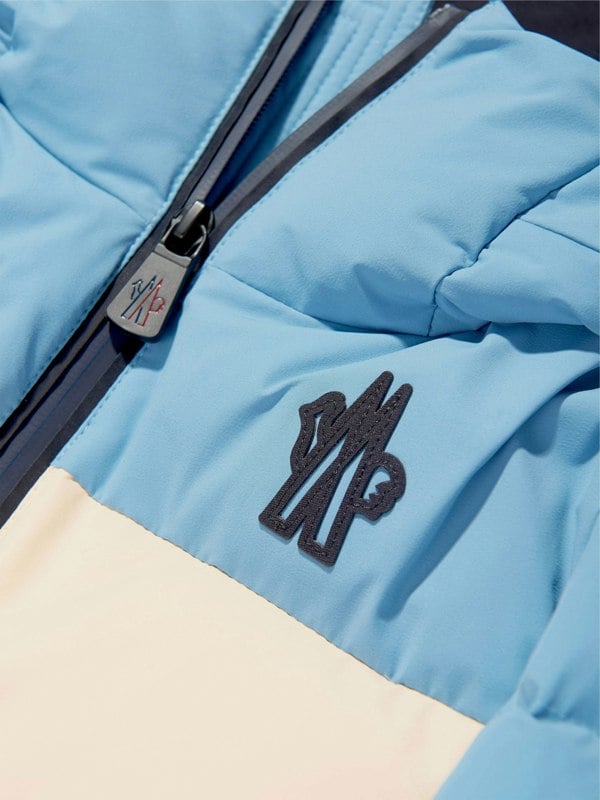 Moncler Enfant Kids Grenoble Down Padded Ski Suit in Blue