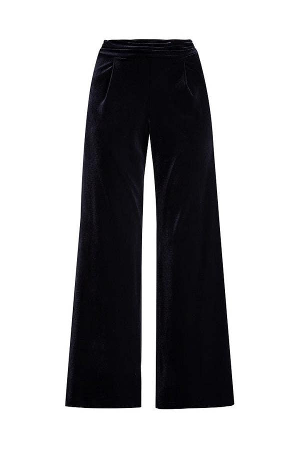 Rumour London Avery velvet wide-leg trousers in black