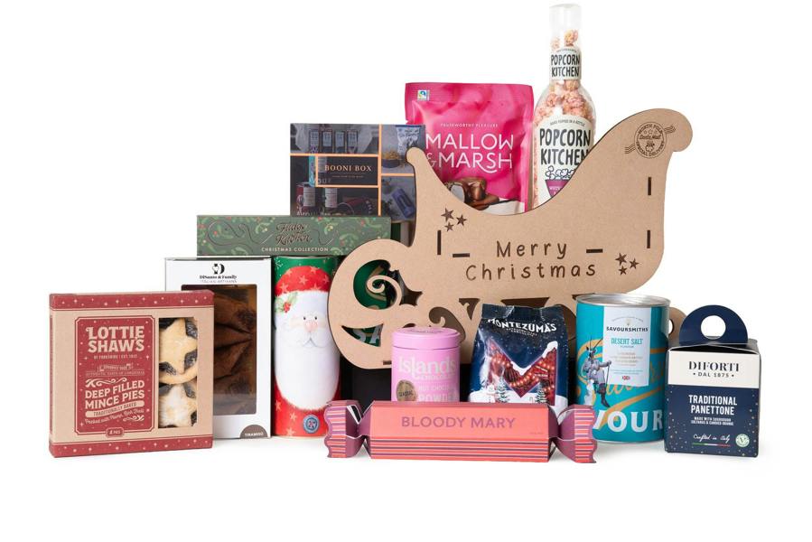Booni Box House Full of Christmas Festive Food & Drink Hamper - Sleigh - Alcohol