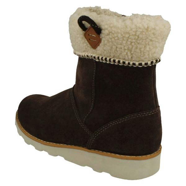 Clarks Girls Clarks Teddy Inspired Fur Cuff Boots Crown Loop