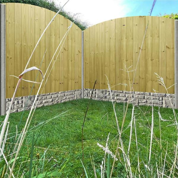 [amazon variation] dome top t&g fully framed fence panel [6ft x 1ft, 2ft, 3ft, 4ft] 0