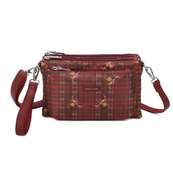 Strathurie Highland Cow Print Ladies Crossbody Bag